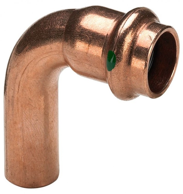 Koper pers bocht 90° MF